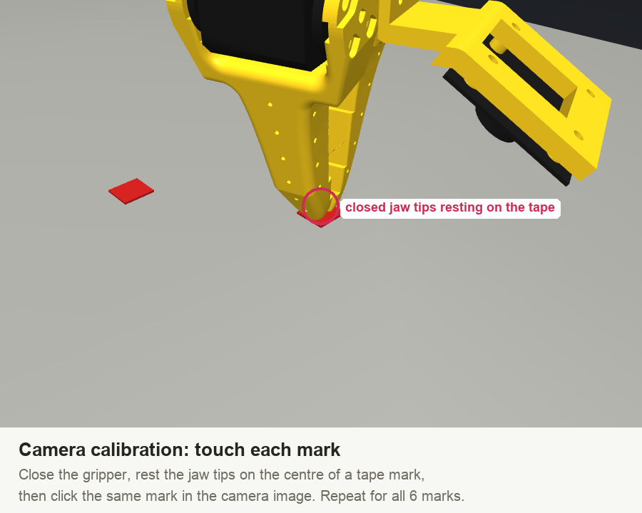 Touching a mark